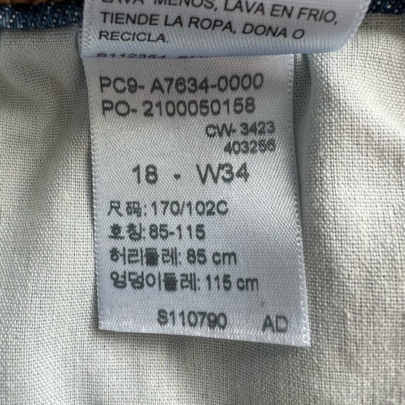 Levi Strauss Signature Stretch Classic Blue Midi Denim Skirt Size 18 W34 - Picture 4 of 5